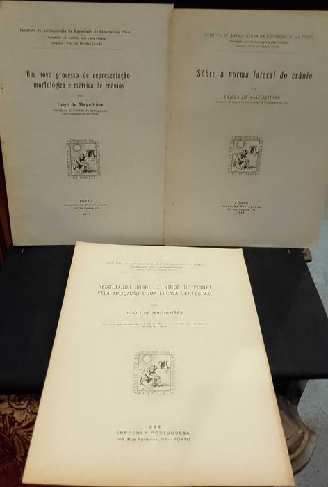 Antropologia - Hugo de Magalhães 1942/44 - 3 unidades