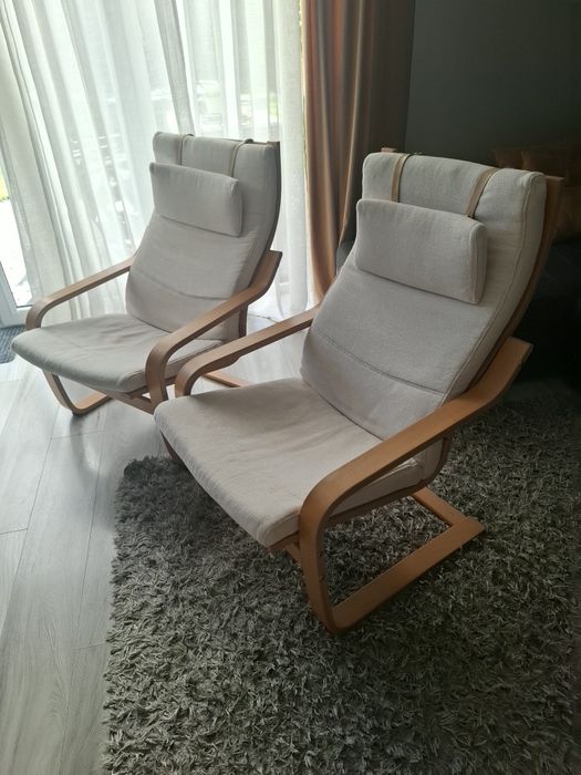 2 fotele IKEA POÄNG – komplet  2 sztuk