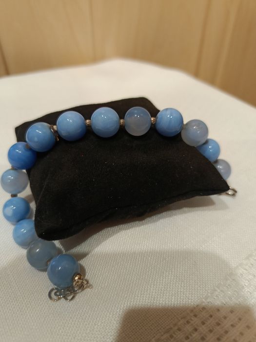 Bransoletka agat blue