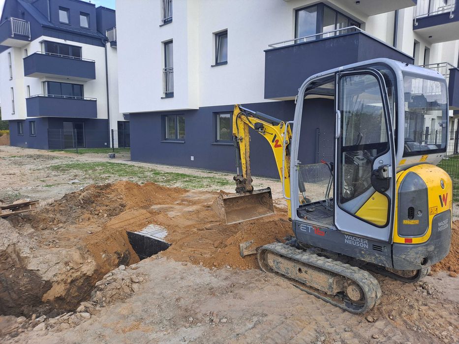 Usługi minikoparką, wynajem minikoparki, prace ziemne, wywrotka 3,5 t