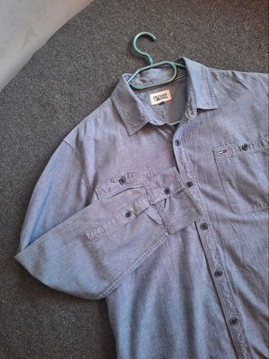 Чоловіча сіра сорочка Tommy Hilfiger XL