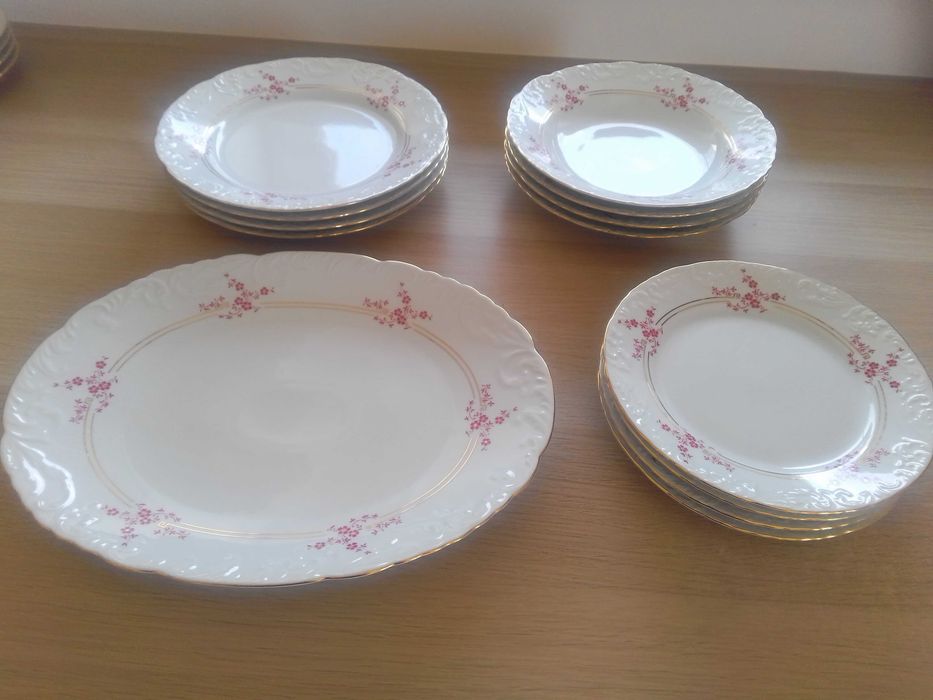 Conjunto - Serviço de jantar vintage 1980 para 4 pessoas - SPAL PORTUGAL -  c/ novo