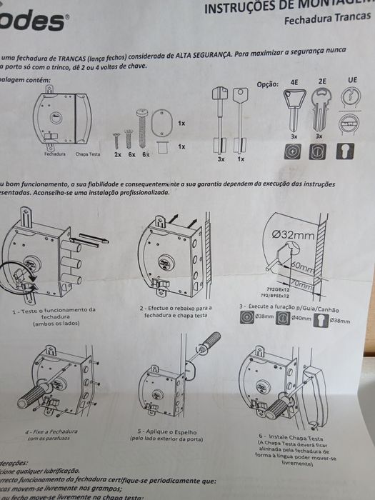 Fechaduras novas para portas ou portões