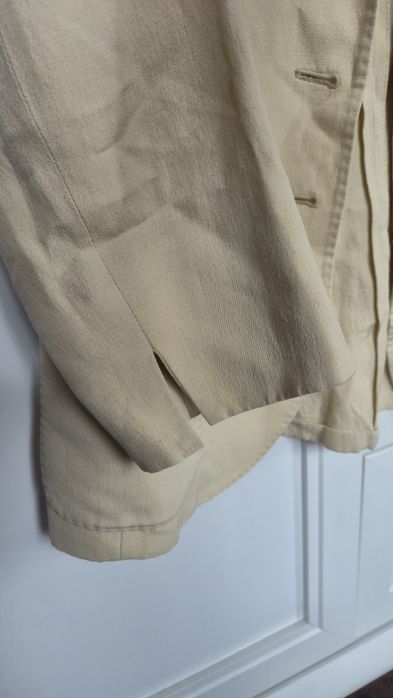 Max Mara marynarka lniana len roz S  36 nude beż