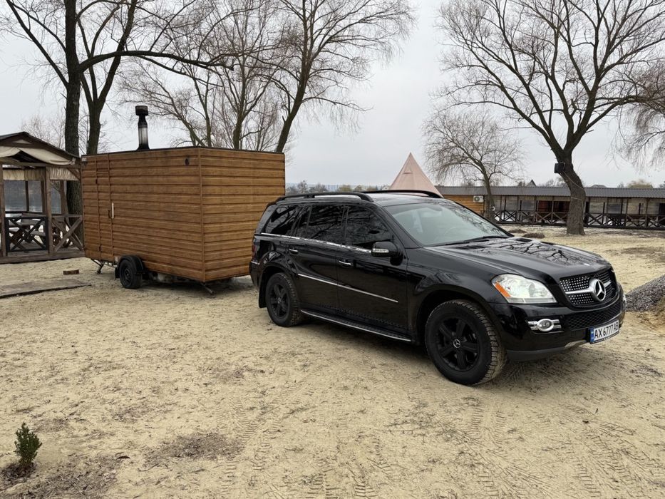 Деревяна мобільна баня на колесах