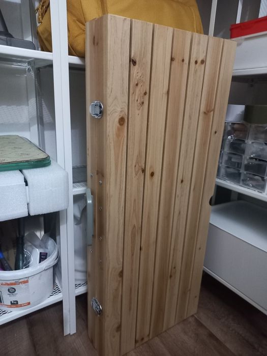 Mesa com bancos em pinho desdobrável campismo 85x72cm