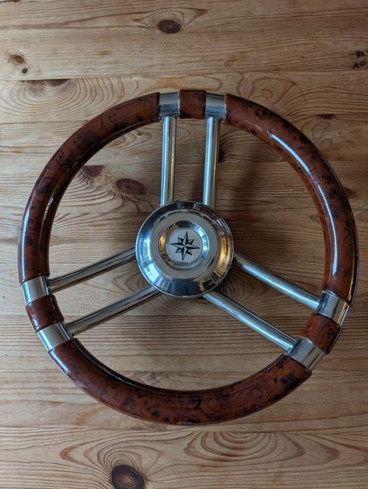 Kierowca koło sterowe do łodzi drewno