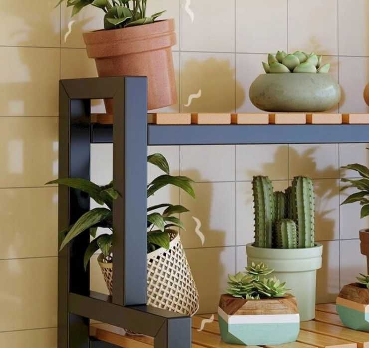 Metalowy kwietnik, stojak na rośliny, kwiaty, regał, loft, elegancki