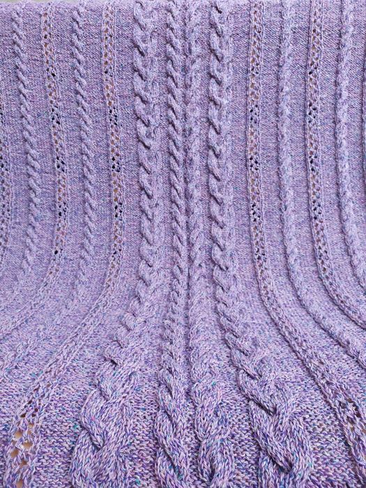 Вязаный твидовый плед