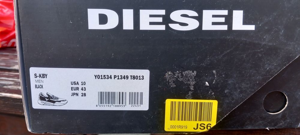 Buty DIESEL S-KBY low sneakersy Mesh Grey Camouflage roz.43