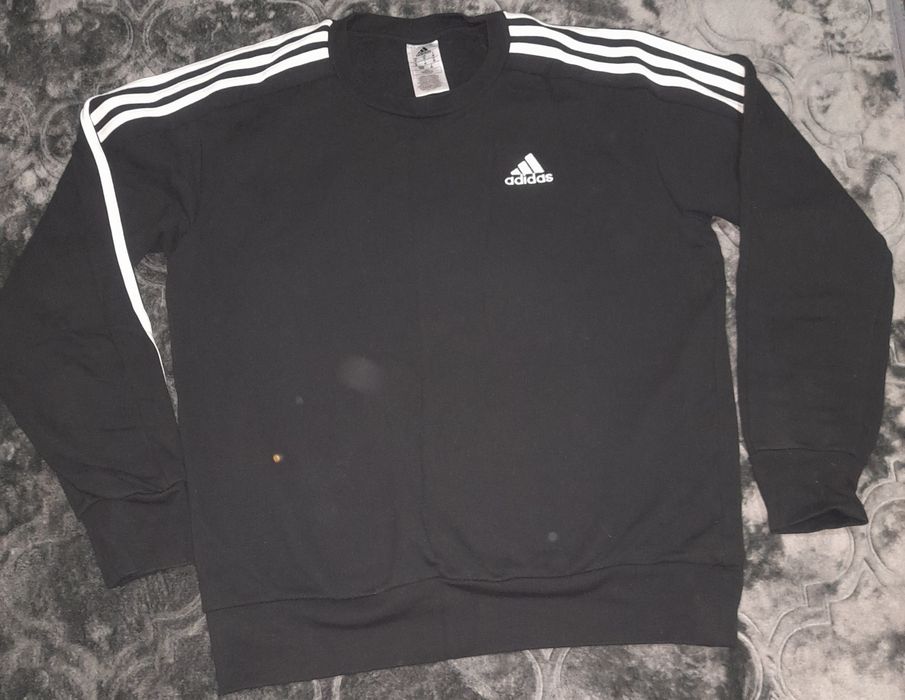 Bluza Fleece Cut 3-Stripes Czarny Standard  Fit