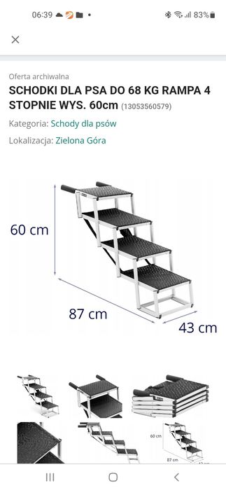 Schody dla zwierząt