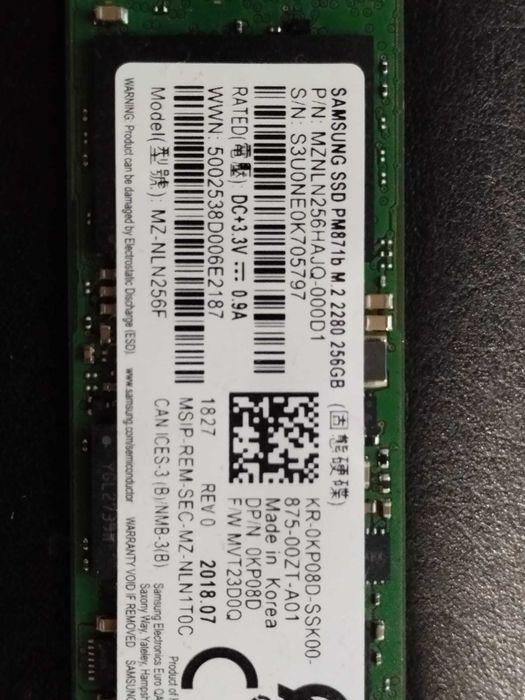 Disco SSD M2 SATA 256GB