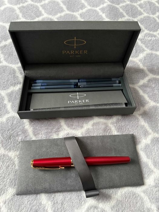 Nowe Pióro Wieczne Parker Sonnet Red Lacquer GT M