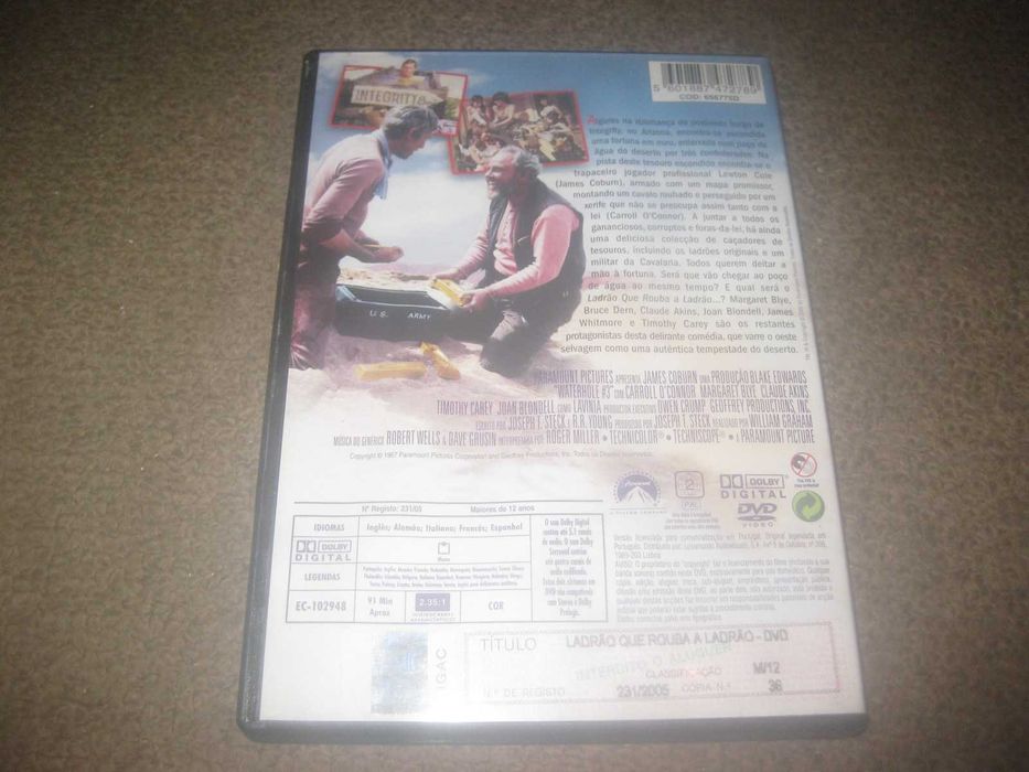 DVD "Ladrão Que Rouba Ladrão" com James Coburn/Raro!