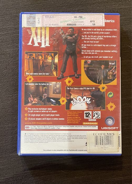 Jogo Play Station 2 -  XIII