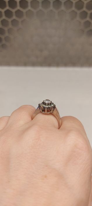 Pierścionek antyk srebro próba 800