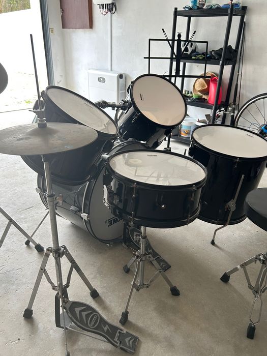Bateria Musical Maxtone + estante de partituras musicais