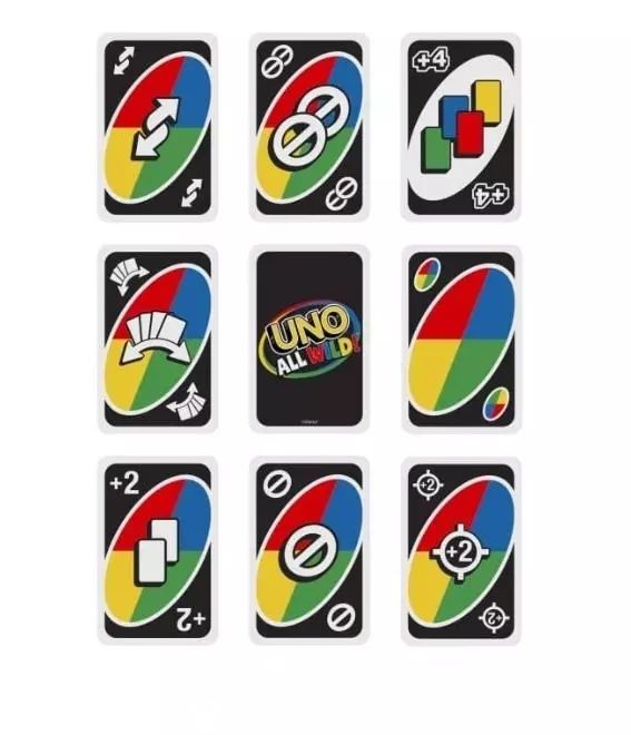 Mattel. Hhl33 Uno All - Wild Dzikie Karty. Nowy Produkt