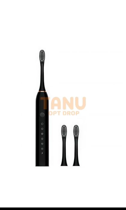 Акумуляторна електрична зубна щітка Sonic IPX7 X-3 500 mAh 1.5W Чорний