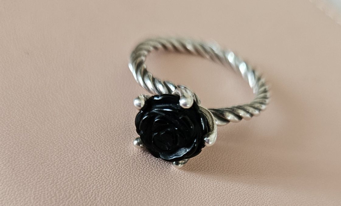 Каблучка чорна троянда пандора, Pandora оригінал, 60 розмір: 3 200 грн ...