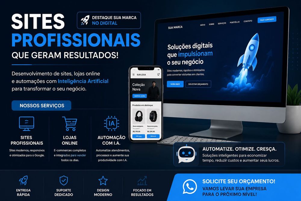 Web Design Profissional: Sites, Lojas Online e Automação com I.A.