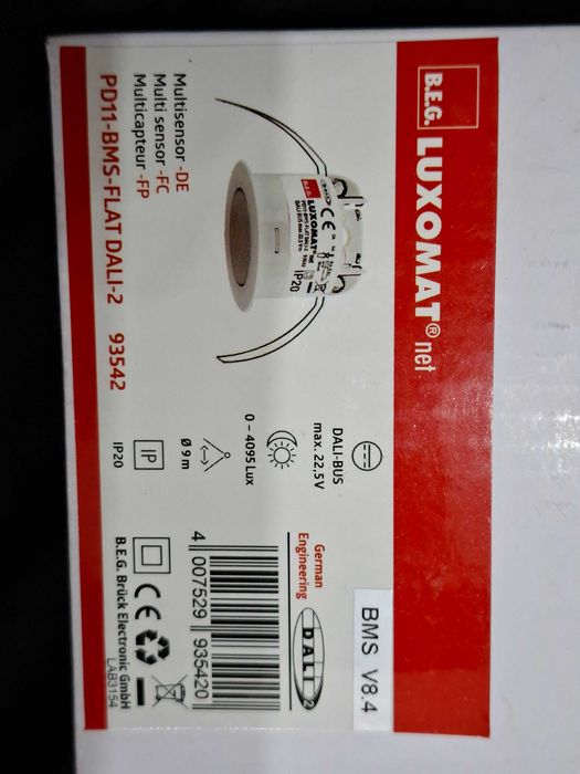 Czujnik ruchu obecności B.E.G. LUXOMAT PD11-BMS-FLAT DALI-2