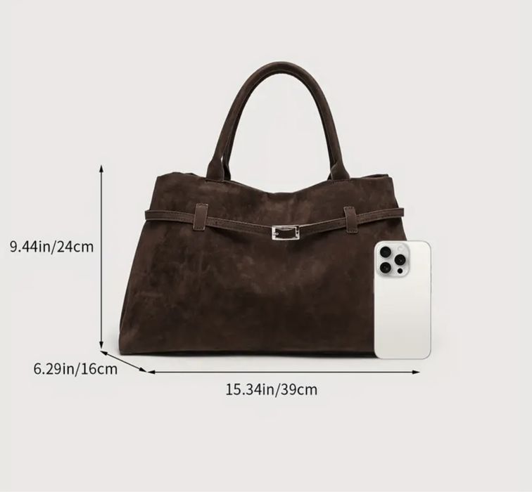 Стильная сумка искусственная замша