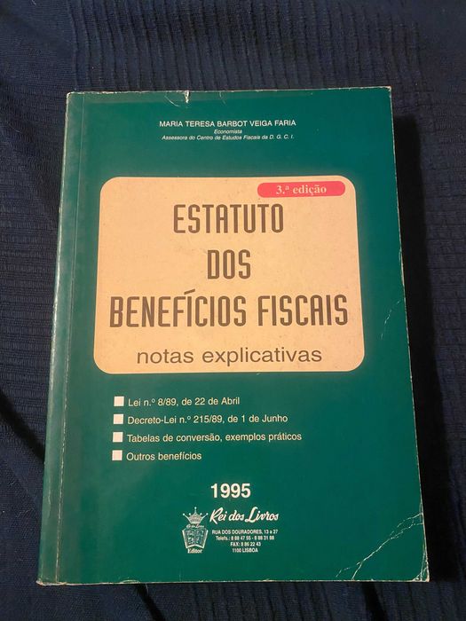 livro estatuto dos beneficios fiscais