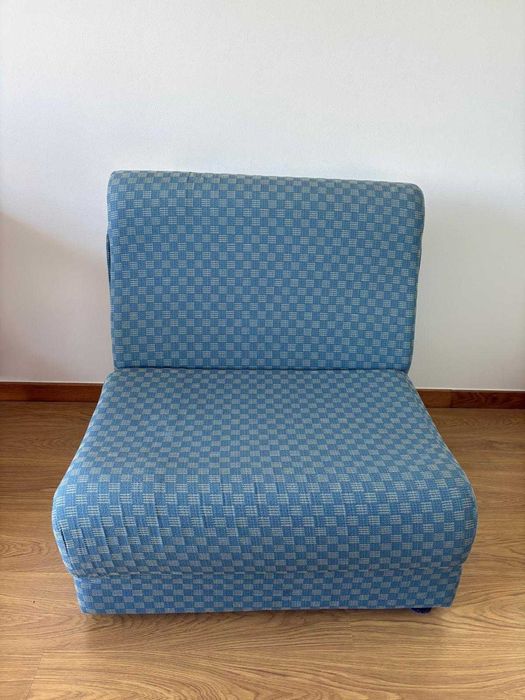 Sofás/Cambalhota de cor azuis como nova