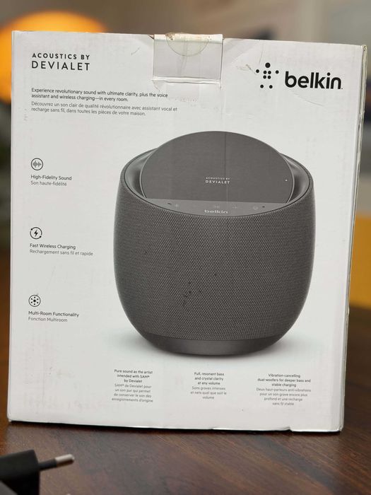 Belkin SoundForm Elite Devialet — Coluna Hi-Fi + Carregador Wireless