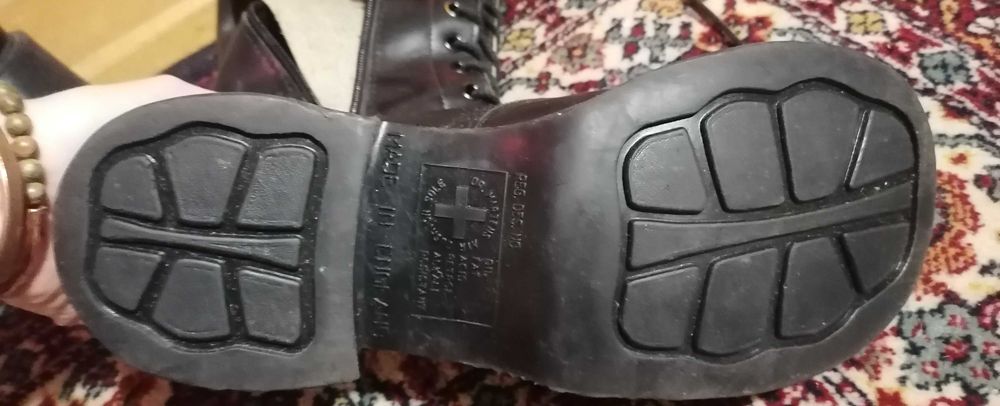 glany buty Dr. Martens Martensy długie, skórzane 22 22.5 czarne 35, 36