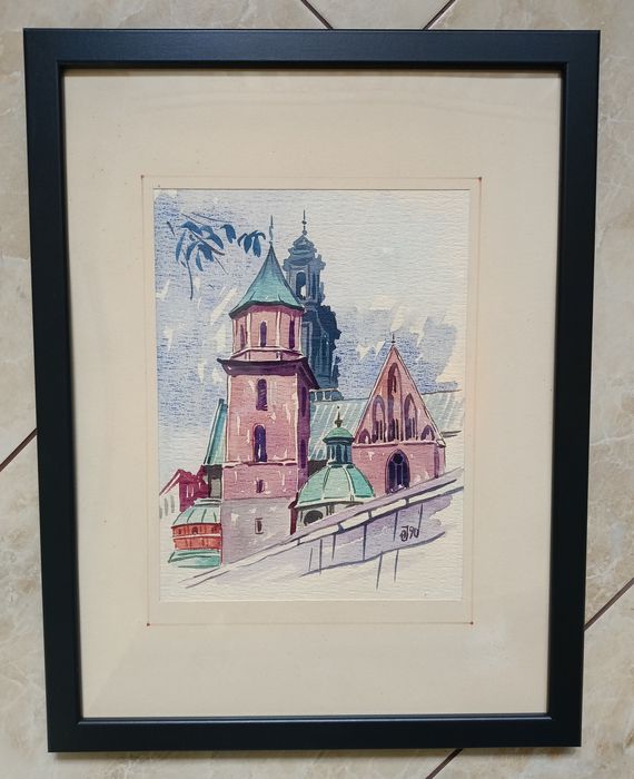 Akwarela sygnowana okazja 43cm x 33cm