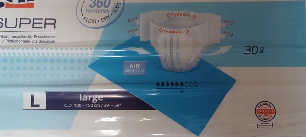 Seni pieluchomajtki L 30 szt.