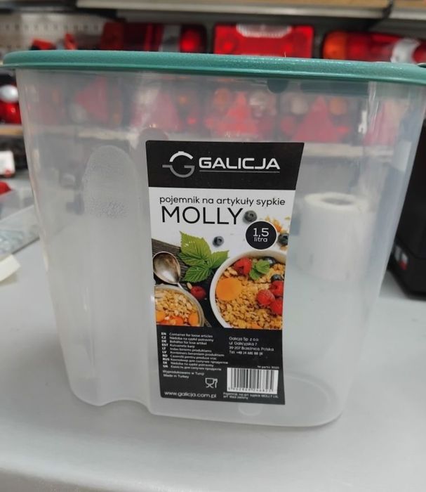 Zestaw 2 pojemników na produkty sypkie Molly 1,5L