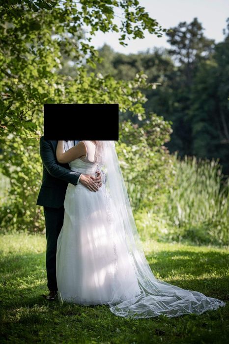 DO NEGOCJACJI Suknia ślubna sukienka Monica Loretti 40/42/44/46 welon