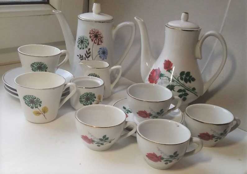 Набір дитячого іграшкового посуду для ляльок. Порцеляна, часів СРСР