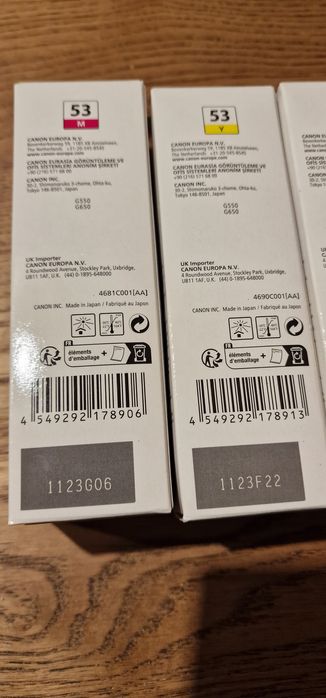 Tinteiros Canon Pixma 6 cores Originais e NOVOS