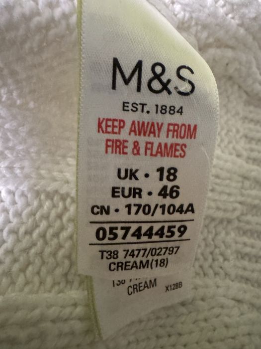 Sweter Marks & Spencer biały 46