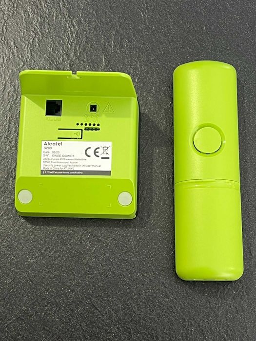 Telefon bezprzewodowy DECT Alcatel S280 w kolorze czarno-zielonym