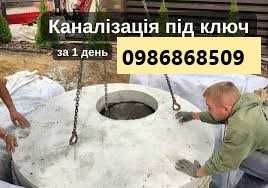Бетонні КВАДРАТИ Каналізаційні кільця⁩КаналізаціяСептик під ключ круги