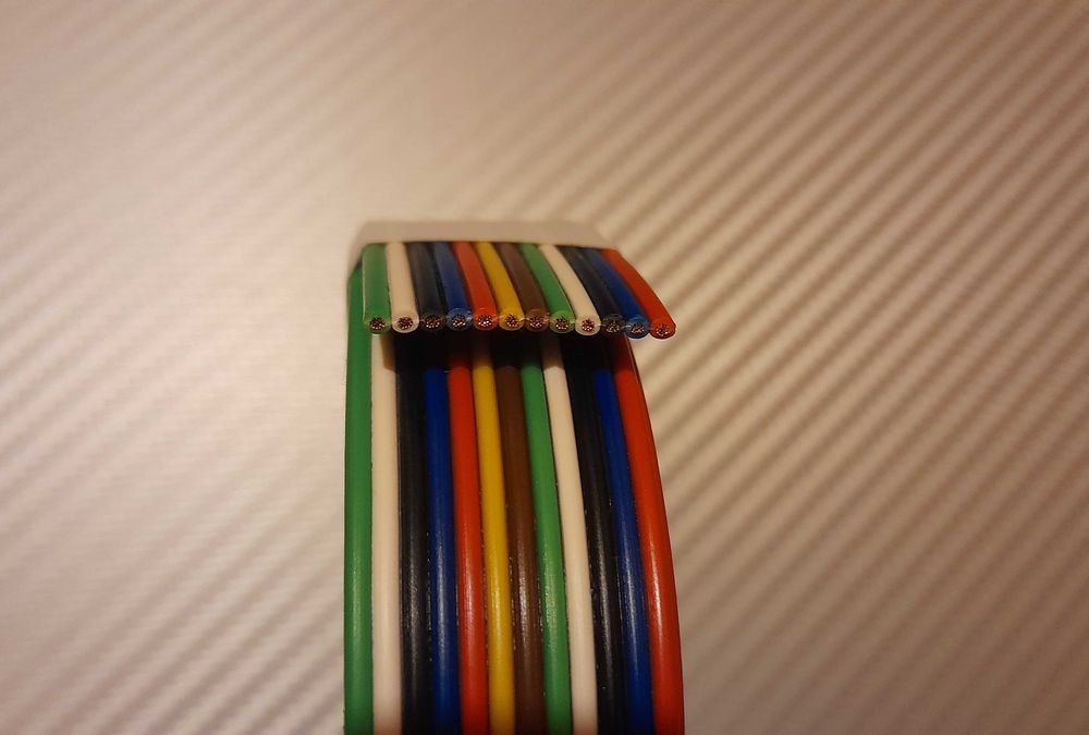 Przewód taśmowy kolorowy TECHNOKABEL TLWY 12x0,5mm2, 150V, 210cm