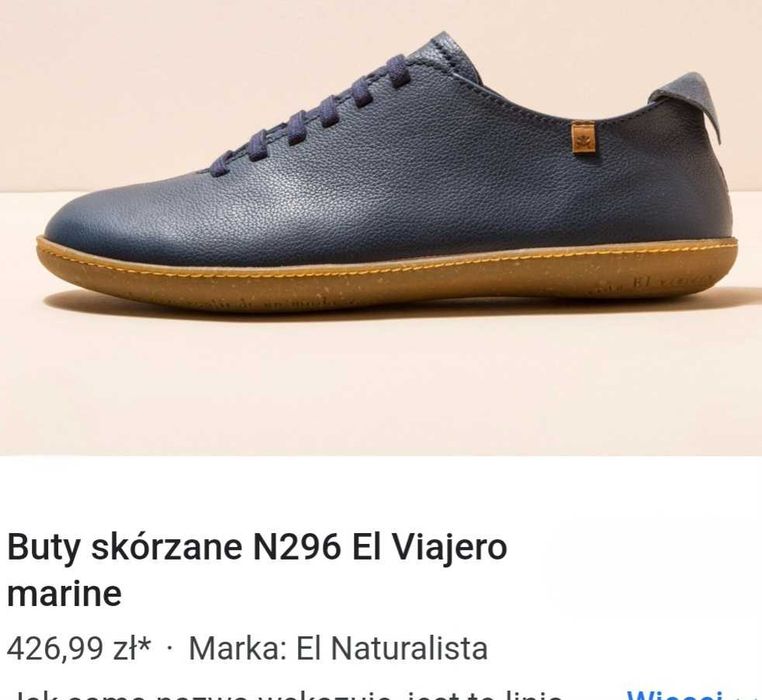 Półbuty skórzane navy skóra mega wygodne EL NATURALISTA bdb 40 450,-