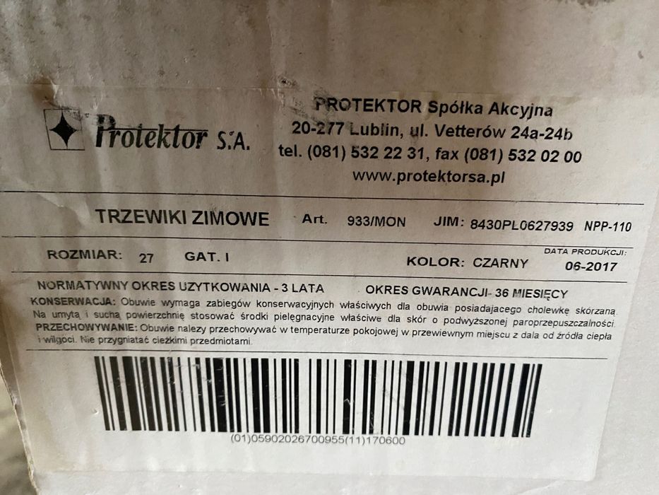 Buty wojskowe zimowe MON/933