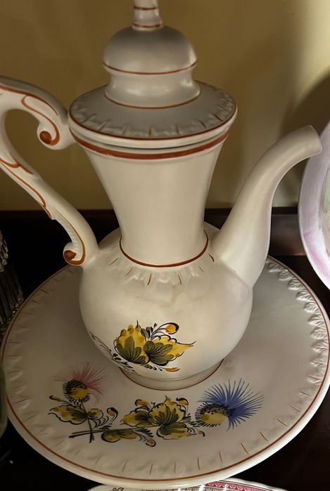 Jarro e prato de enfeite