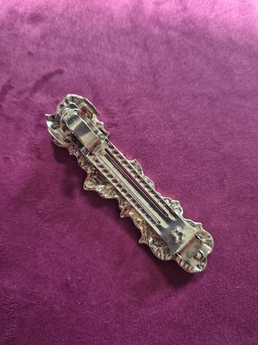 Srebra metalowa klamra do włosów,8 cm