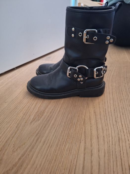 Ocieplane kozaki zara czarne