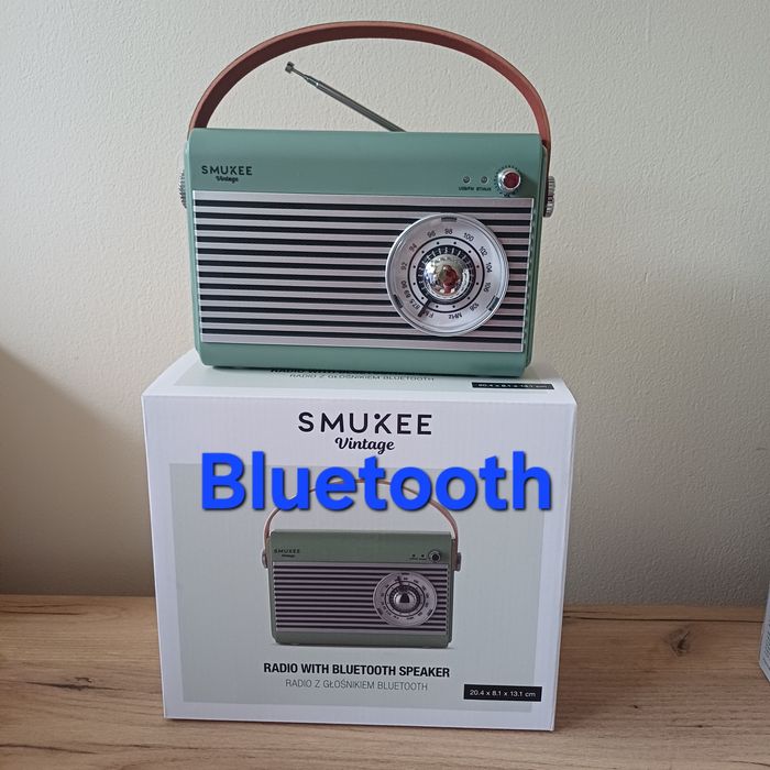 Nowe Radio z głośnikiem bluetooth, bateria wbudowana  Vintage,