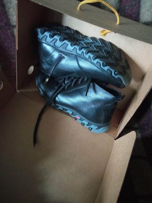 Шкіряні утепленні ортопедичні зимові чоботи