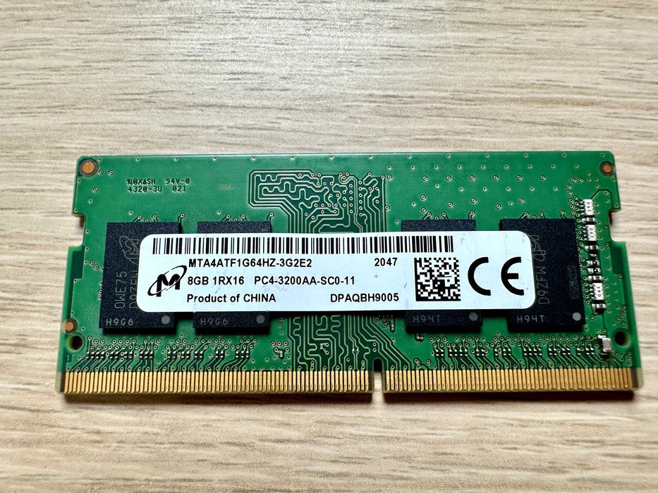 RAM Micron 8GB DDR4 PC4 3200AA SC0 11 – sprawna, testowana